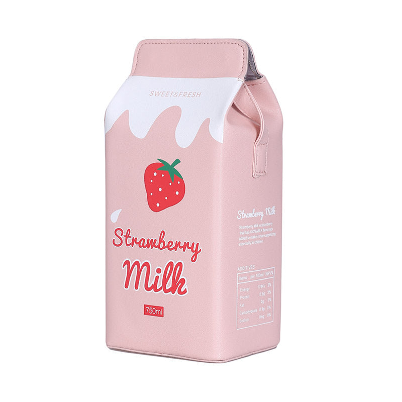 Wholesale Milk Versatile Color Contrast PU Small Square Bags